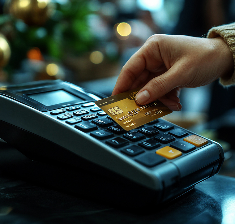 Close-up of a digital payment transaction for taxi services using a credit card reader.